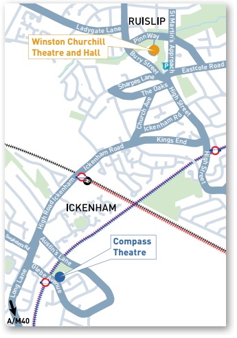 Compass Theatre and Winston Churchill Theatre map