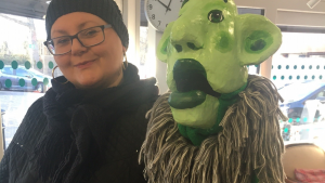 The Gobin with Magda who made the puppet's body